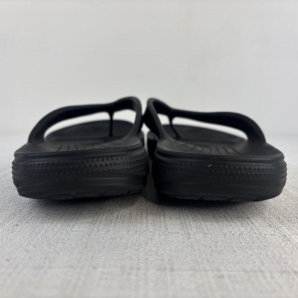 Iconic Crocs Black Men's‎ Size 12 Comfort Thong Sandals Flip Flops - Picture 6 of 11